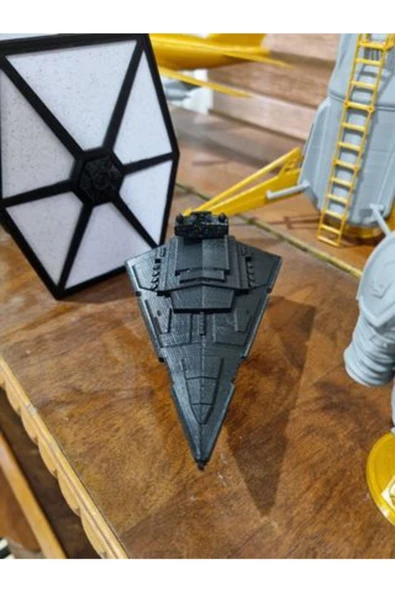Farklı Ve Kaliteli 3'lü Galaktik Yıldız Gemisi Uzay Savaşları Destroyer 21 Cm