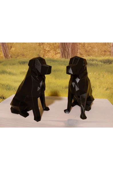 Poli Desenli Golden Retriever Dekoru 21 Cm