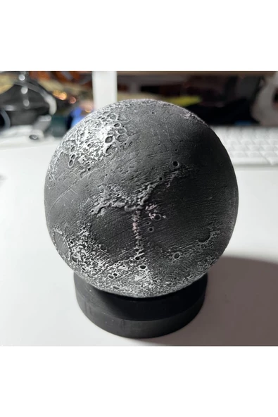 Detaylı ve Dokulu Ay Dekoru 16 cm - 1
