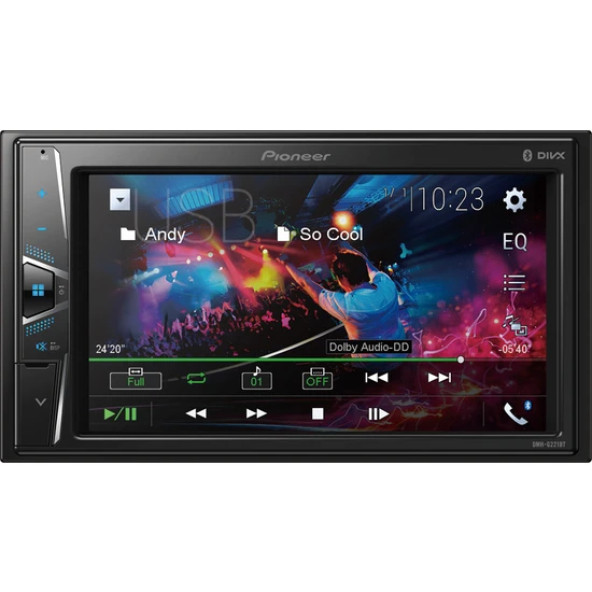 Pioneer DMH-G221BT 6,2" Double Teyp Bluetooth USB Android Uyumlu