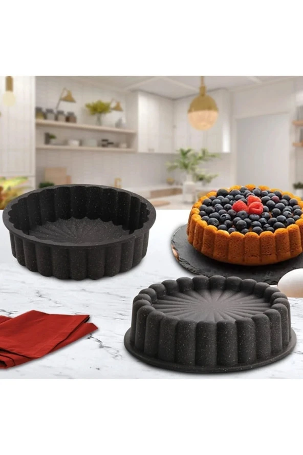 Hazarpazar Granit Döküm Tart Dilimli Kek Kalıbı