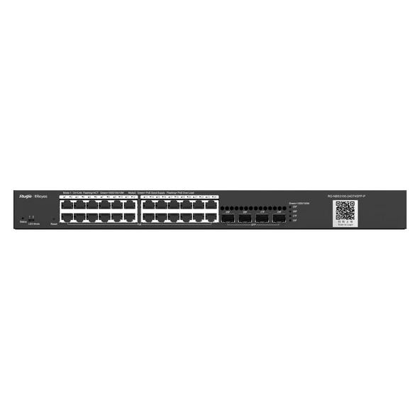 Ruijie Reyee RG-NBS3100-24GT4SFP-P 24 Port GB PoE 4 Port 1GB SFP L2 Yönetilebilir Poe Siwtch 370W ürün görseli 1