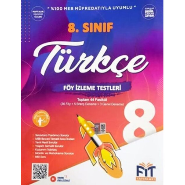 Fit Yayınları 8. Sınıf LGS Türkçe Föy İzleme Testleri 44 Fasikül