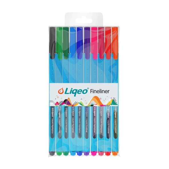 Liqeo Fineliner Kalem 10 Renk Pvc