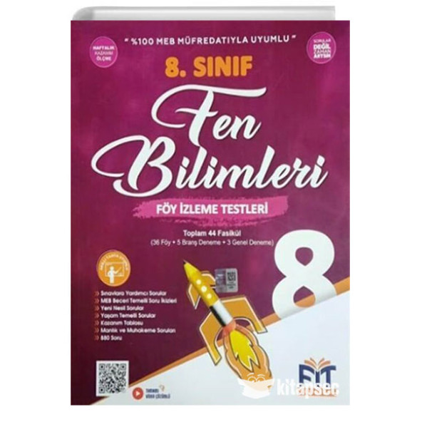 8. Sınıf LGS Fen Bilimleri Föy İzleme Testleri 44 Fasikül Fit Yayınları