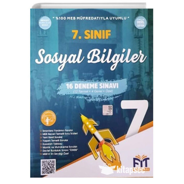 7. Sınıf Sosyal Bilgiler 16 Deneme Sınavı Fit Yayınları