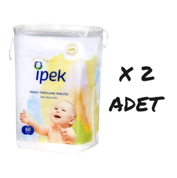 Ipek Maxi Bebek Temizleme Pamugu 60li X 2 Adet