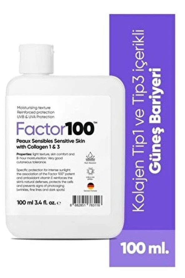Factor100 Ultra Nemlendirici Leke Karşıtı Yüksek Korumalı Spf50+ 100ml