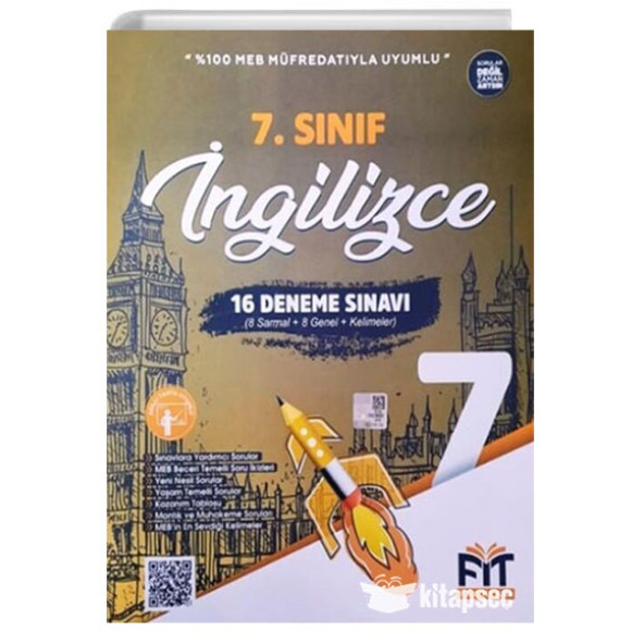 7. Sınıf İngilizce 16 Deneme Sınavı Fit Yayınları