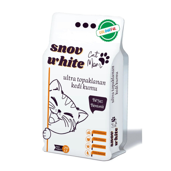 Snow White Colourful Ince Tane Eko 20 lt Kedi Kumu