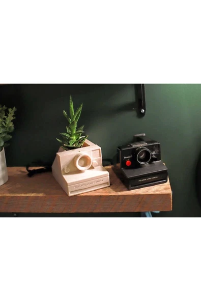 İnsta Fotoğraf Makinesi Görünümlü Saksı 15 Cm