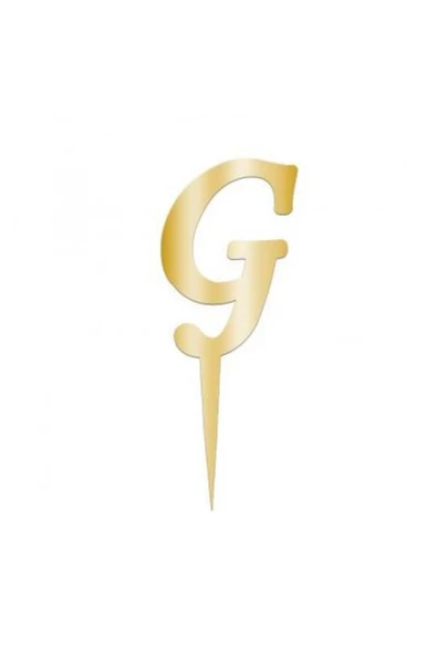 G Harfi Yazılı Pasta ve Kek Üstü Doğum Günü Parti Pasta Süsü
