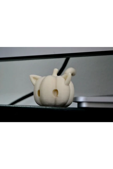 BalKabağı Şeklinde Kedi Dekoru 9 cm