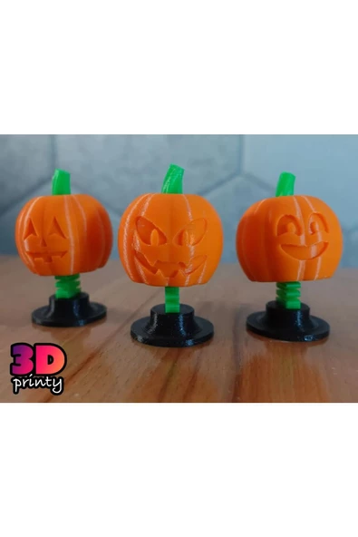 Balkabağı Sallanan Kafalar Süsü 8 cm