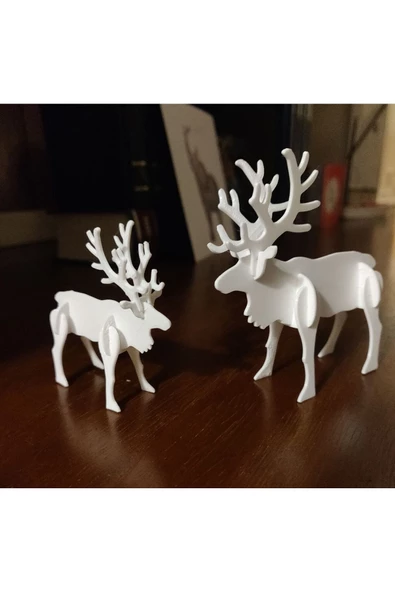 5 Adet Yılbaşı Noel için Ren Geyiği Dekoru 7 cm - 1