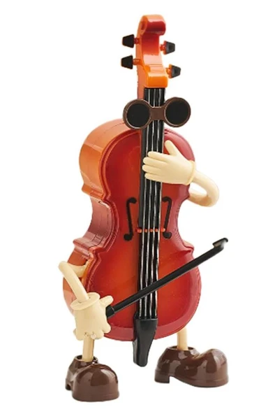 Rennes Çello Tasarımlı Dans Eden Müzik Kutusu Masa Süsü 21x9cm (RGV-C65YN) - Resim 2
