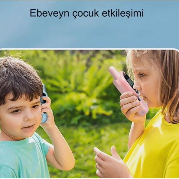 2 Adet Çok Fonksiyonlu Çocuk Güvenli El Telsizi Ebeveyn-Çocuk Etkileşimi Kablosuz interkom Konuşma Mesafesi 3 kilometre - 6
