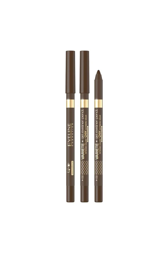 EVELİNE VARIETE GEL EYELINER PENCIL 02 BROWN