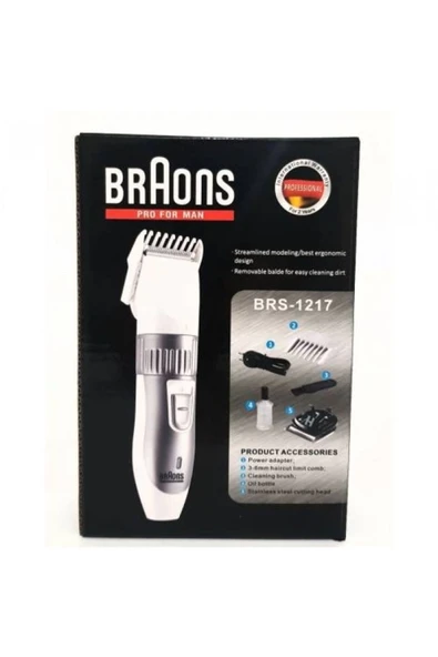 Braons Şarj Edilebilir Kablosuz Tıraş Makinesi Brs-1217 ürün görseli 1