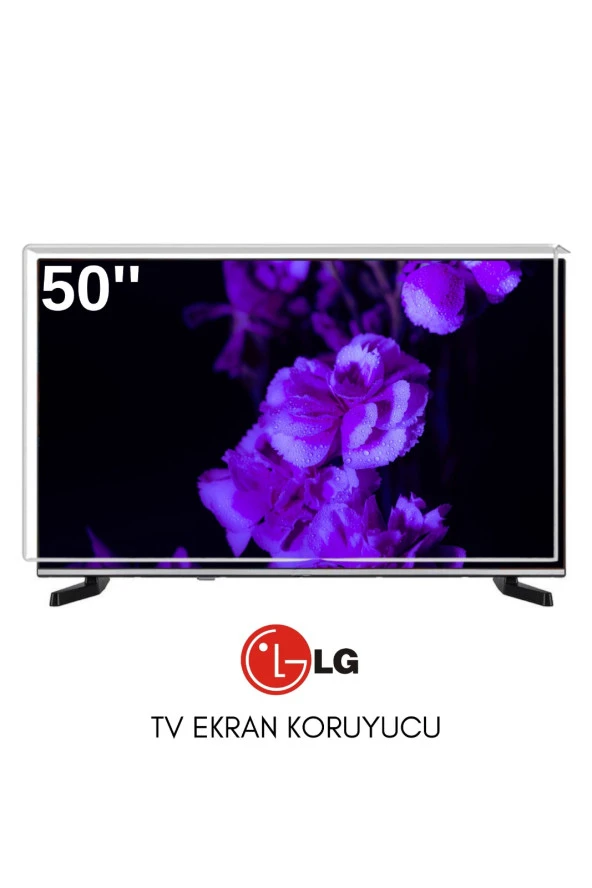 Technozi LG Uyumlu 50" inç 127 Ekran Tv Koruyucu Kırılmaz Paneli