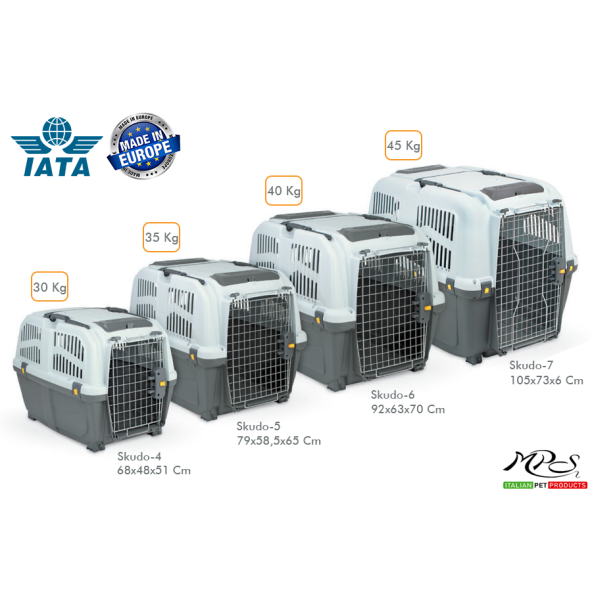 VOLMİN PETSHOP Skudo-6 Iata Tekerleksiz Taşıma Kafesi 92 x 63 x 70 Cm - 2