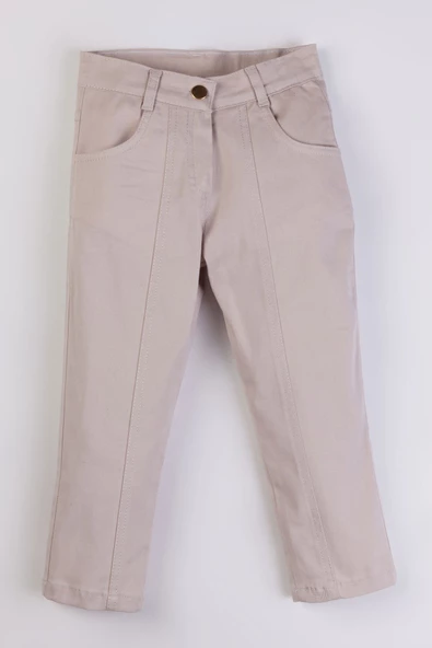 Çift Cepli Fermuarlı Kız Çocuk Pantolon - 9