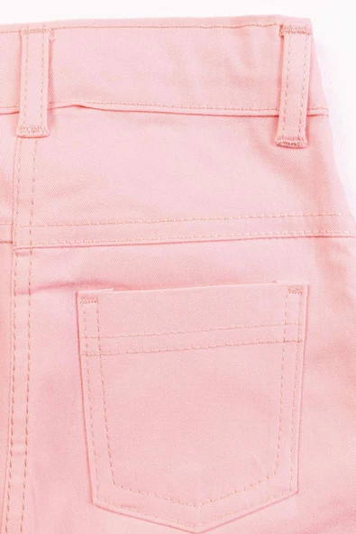 Çift Cepli Fermuarlı Kız Çocuk Pantolon - 10