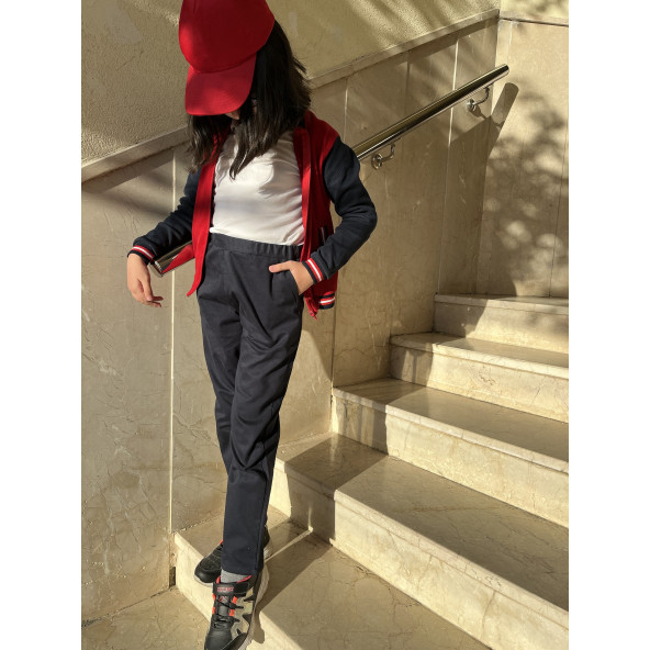 KIZ ÇOCUK LACİVERT OKUL PANTOLONU - 2