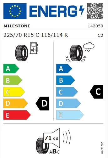 Milestone VanMile 225/70 R15C 116/114R Yaz Lastiği - 2025 - Resim 2