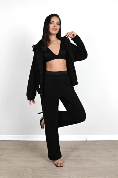 Kadın Cepli Kapüşonlu Eşofman Takımı 3939-24 - 2