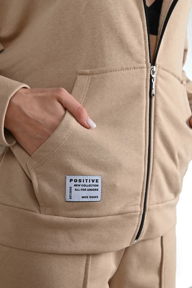 Kadın Cepli Kapüşonlu Eşofman Takımı 3939-24 - 11