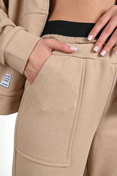 Kadın Cepli Kapüşonlu Eşofman Takımı 3939-24 - 12