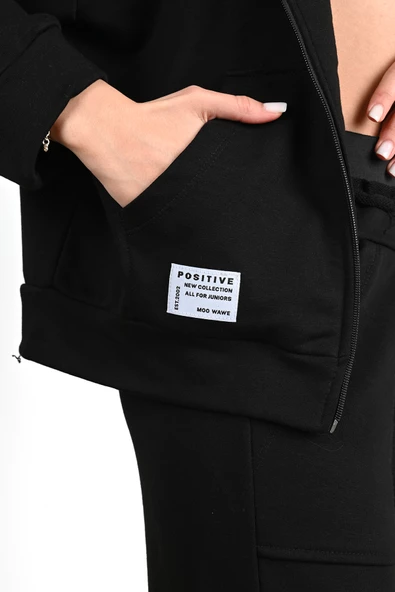 Kadın Cepli Kapüşonlu Eşofman Takımı 3939-24 - 5