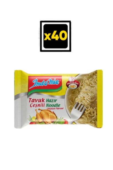 Indomie Tavuk Aromalı Hazır Noodle 75 gr 40'lı