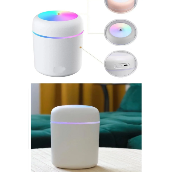 H2O USB 'li ve Işıklı Ultrosonik Hava Nemlendirici Ve Buhar Makinesi - 6