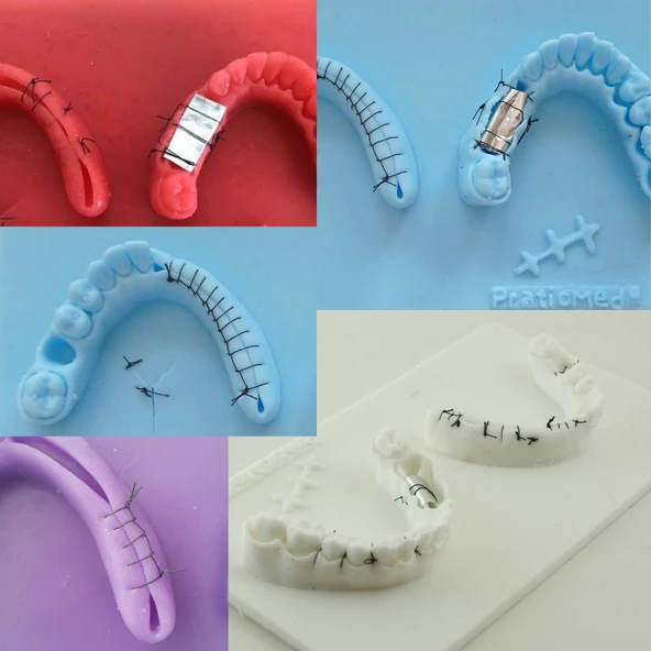 Diş Hekimliği Dikiş, Flep Kapama Eğitim Pedi - PraticMed - 10