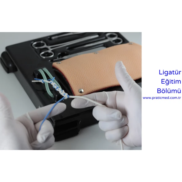 Tıp - Veteriner Hekimliği Siyah Masa Tipi Dikiş, Ligatür, Anastomoz Eğitim Seti - Kişiye Özel - PraticMed - 3