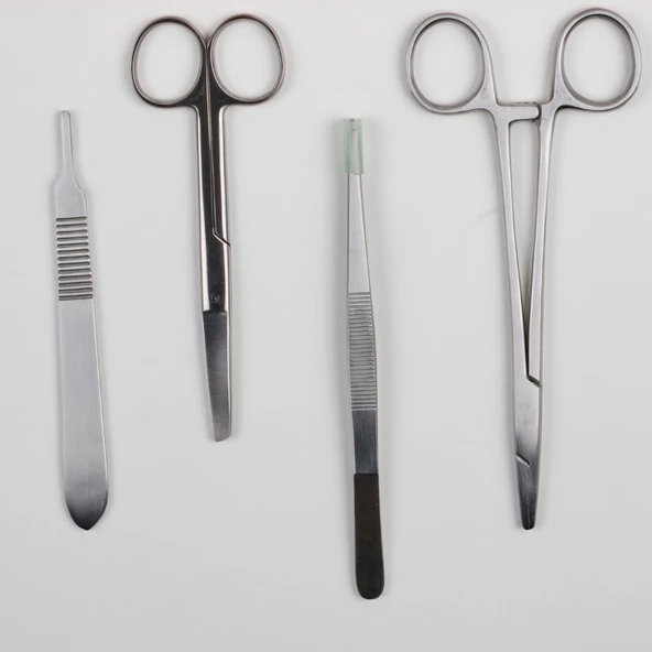 Tıp - Veteriner Hekimliği Siyah Masa Tipi Dikiş, Ligatür, Anastomoz Eğitim Seti - Kişiye Özel - PraticMed - 5