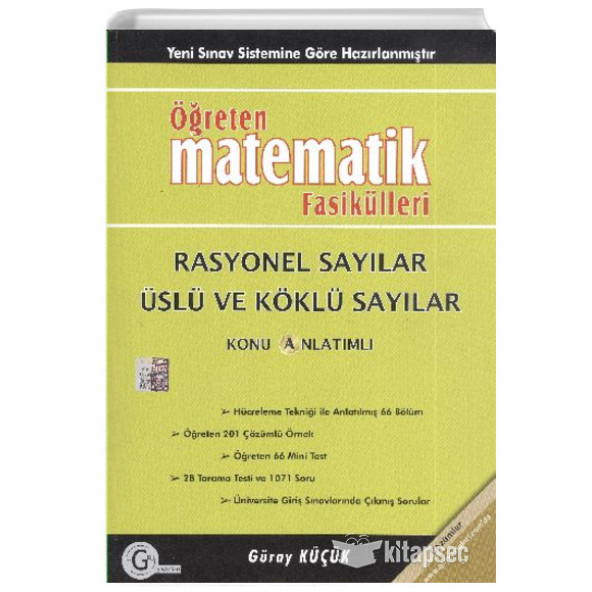 Öğreten Matematik Fasikülleri Rasyonel Sayılar Üslü ve Köklü Sayılar Konu Anlatımlı Gür Yayınları