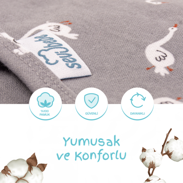Sevi Bebe İnterlok Bebe Kundak Kuğu - 7