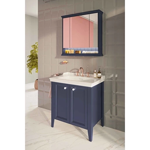 VitrA Juno A4086126 Lavabo Bataryası, 3 Delikli Lavabolar için, Bakır - Resim 2