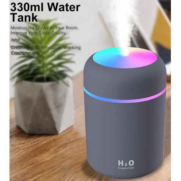 QASUL LED Işıklı Mini Ortam Oda Hava Nemlendirici ve Taşınabilir Buhar Makinesi - 4