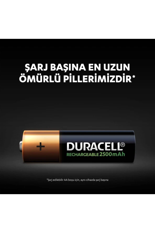 Duracell Şarj Edilebilir Aa 2500 Mah Kalem Pil, 2'li - 3