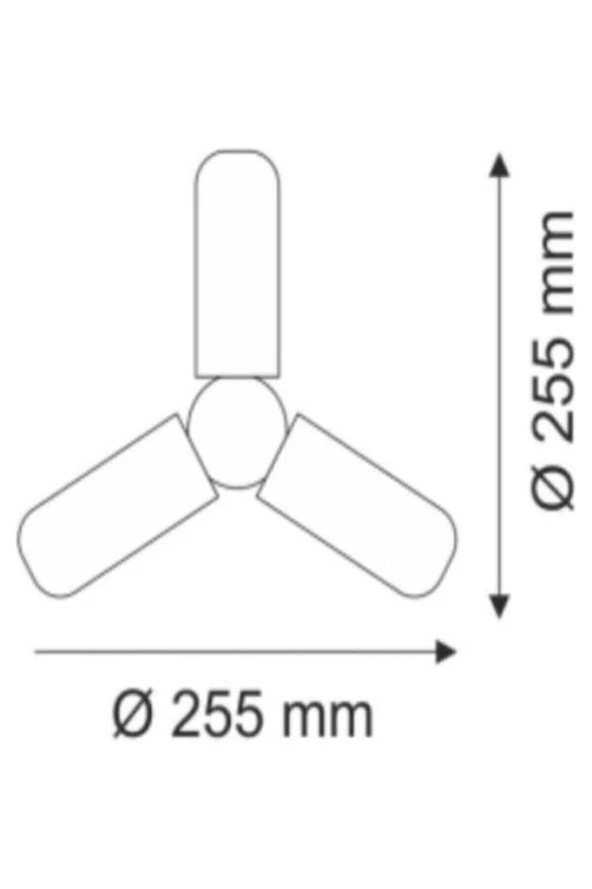 Bizim Beyaz 3 Kollu Katlanabilir Led Ampul