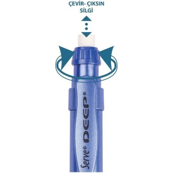 Serve Deep Mekanik Uçlu Kalem 0.7 mm Metalik Kristal Violet