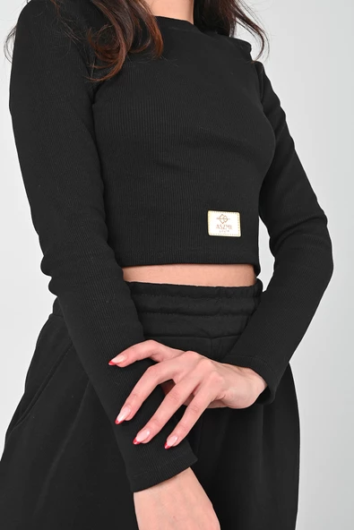 Kadın İspanyol Paça Crop Kaşkorse Takım 3885-24 - 5