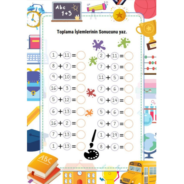 İşlemlerle Matematik YAZ-SİL Kitabı (Okul Öncesi ve 1-2-3. Sınıflar) - 3