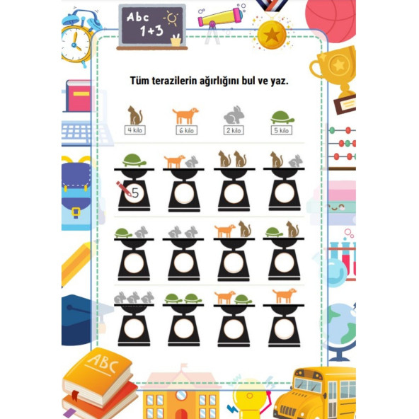 İşlemlerle Matematik YAZ-SİL Kitabı (Okul Öncesi ve 1-2-3. Sınıflar) - 5