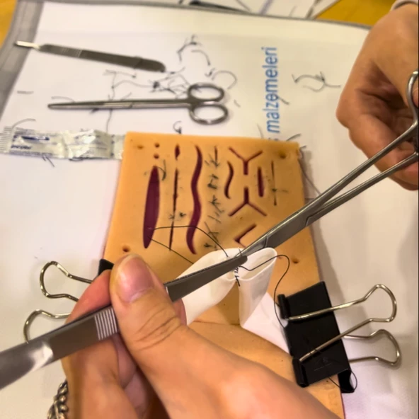 Tıp - Veteriner Hekimliği Çanta Tipi Dikiş, Ligatür, Anastomoz Eğitim Seti - Kişiye Özel - PraticMed - 8