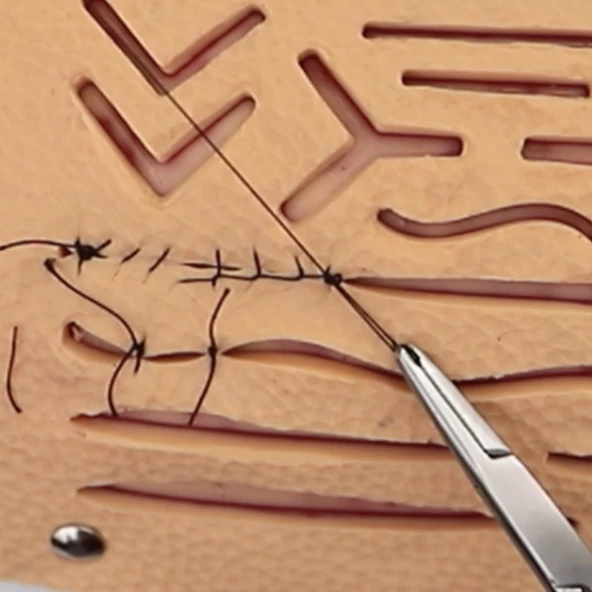 Tıp - Veteriner Hekimliği Çanta Tipi Dikiş, Ligatür, Anastomoz Eğitim Seti - Kişiye Özel - PraticMed - 6